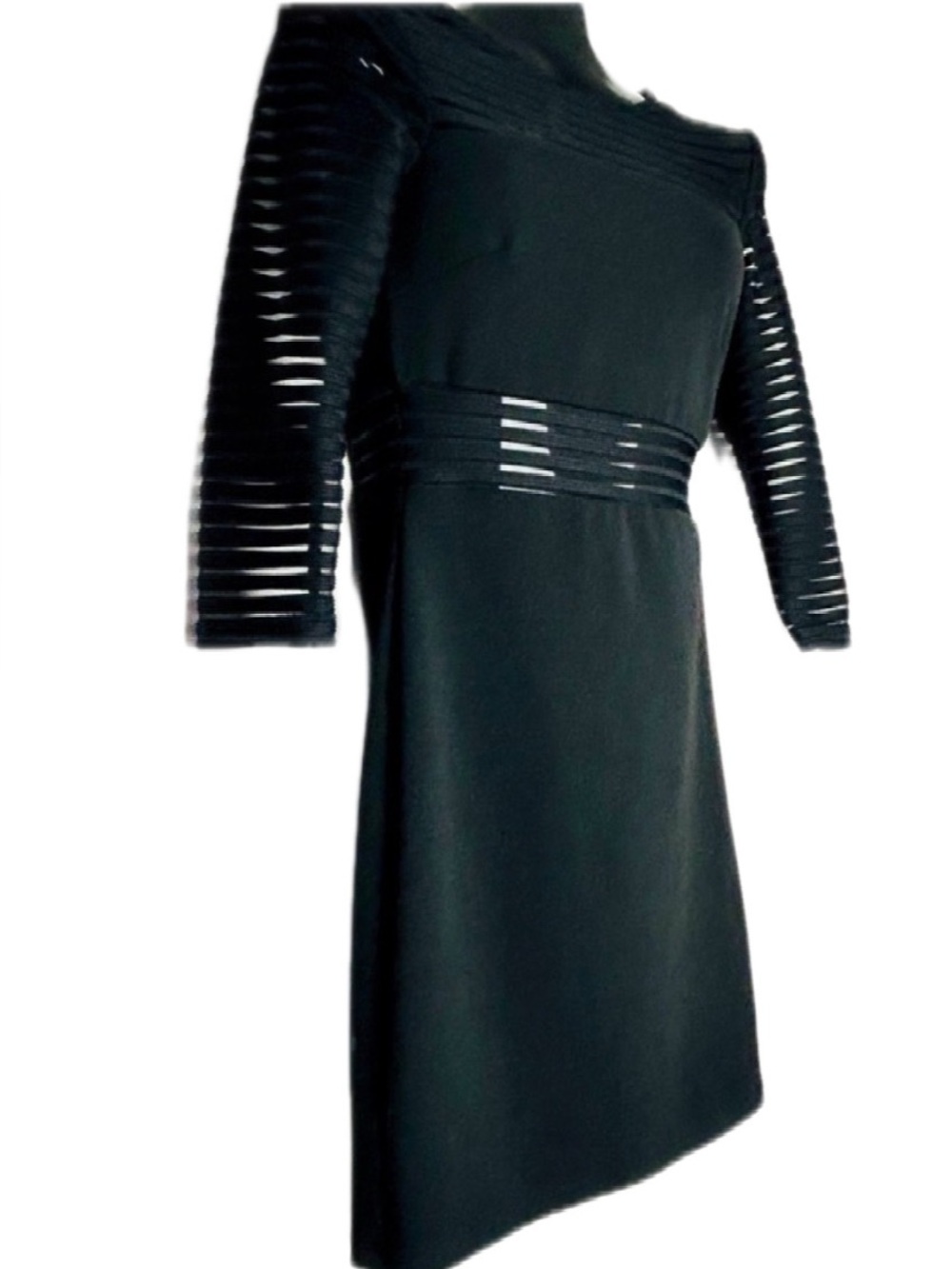Lulu's Black Sheer Sleeve Dress NWOT - Picture 3 of 9